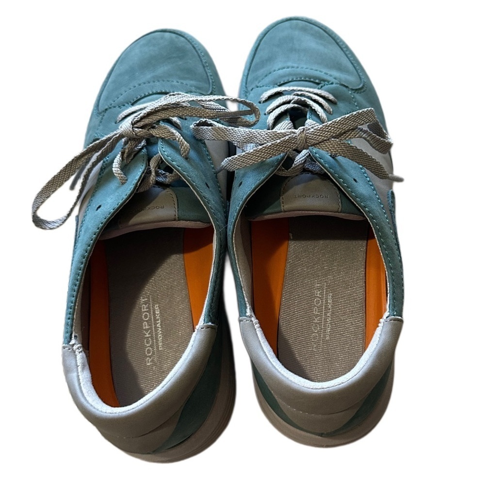 Rockport Women's Blue and Gray Suede Like Sneakers - Picture 3 of 6